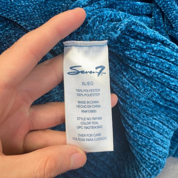 Seven7 Women's Ultra Plush Open Front Sweater Cardigan Blue Size XL,Comfort - Picture 8 of 8